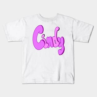 Top 10 best personalised gifts 2024 purple personalized  custom first name Cindy Kids T-Shirt